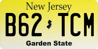 NJ license plate B62TCM