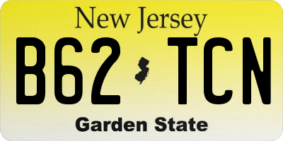 NJ license plate B62TCN