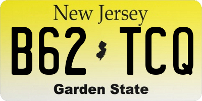 NJ license plate B62TCQ