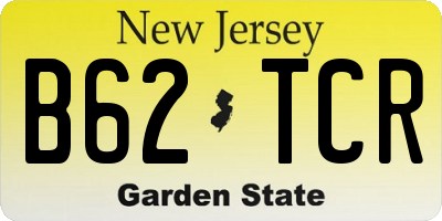 NJ license plate B62TCR
