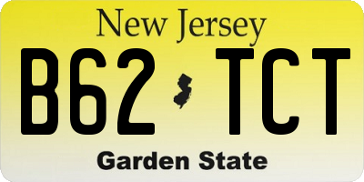 NJ license plate B62TCT