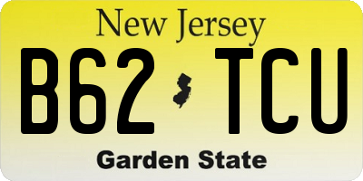 NJ license plate B62TCU