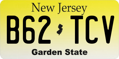 NJ license plate B62TCV