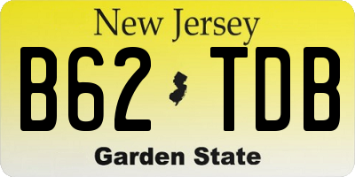 NJ license plate B62TDB