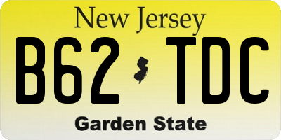 NJ license plate B62TDC
