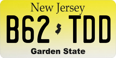 NJ license plate B62TDD