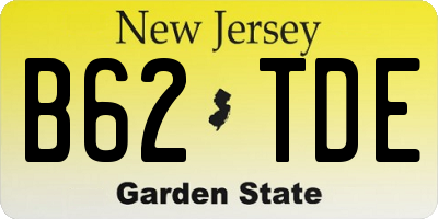 NJ license plate B62TDE