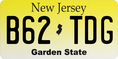NJ license plate B62TDG