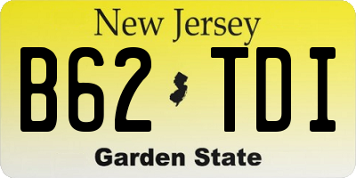 NJ license plate B62TDI