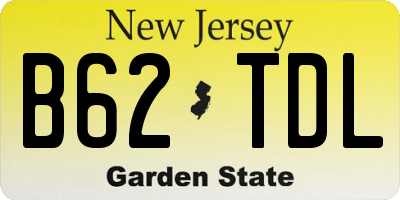 NJ license plate B62TDL