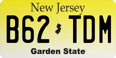 NJ license plate B62TDM