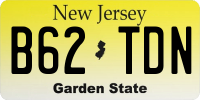 NJ license plate B62TDN