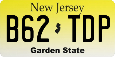 NJ license plate B62TDP