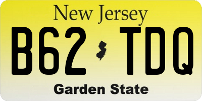 NJ license plate B62TDQ
