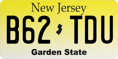 NJ license plate B62TDU