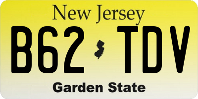 NJ license plate B62TDV