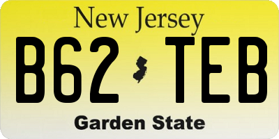 NJ license plate B62TEB