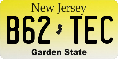 NJ license plate B62TEC