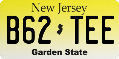 NJ license plate B62TEE