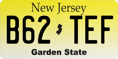NJ license plate B62TEF