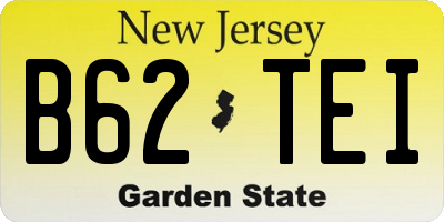 NJ license plate B62TEI