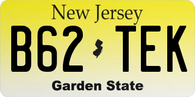 NJ license plate B62TEK