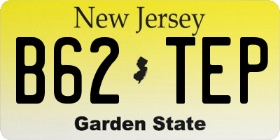 NJ license plate B62TEP