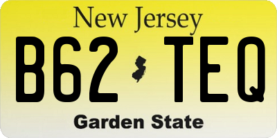 NJ license plate B62TEQ