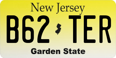 NJ license plate B62TER