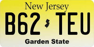 NJ license plate B62TEU