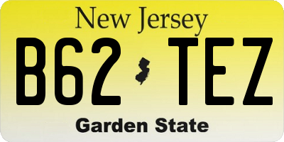NJ license plate B62TEZ