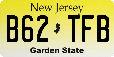 NJ license plate B62TFB