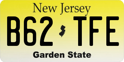 NJ license plate B62TFE