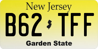 NJ license plate B62TFF