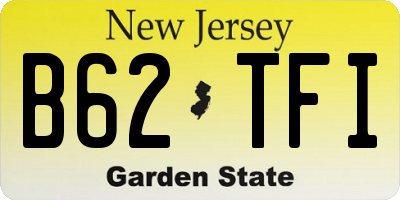 NJ license plate B62TFI
