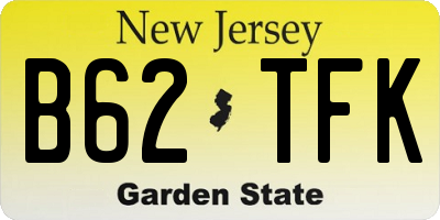 NJ license plate B62TFK