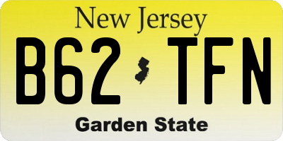 NJ license plate B62TFN
