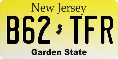 NJ license plate B62TFR