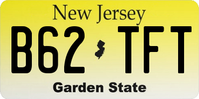 NJ license plate B62TFT