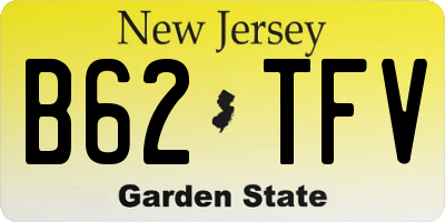 NJ license plate B62TFV