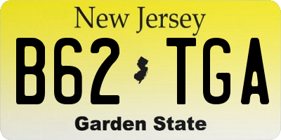 NJ license plate B62TGA