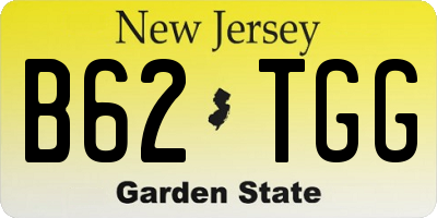 NJ license plate B62TGG