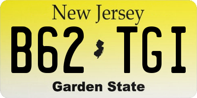 NJ license plate B62TGI