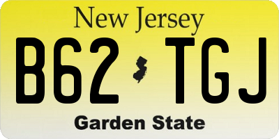 NJ license plate B62TGJ