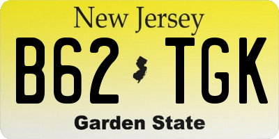 NJ license plate B62TGK