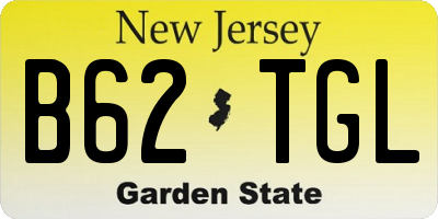NJ license plate B62TGL