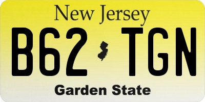 NJ license plate B62TGN