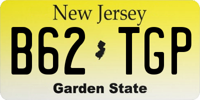 NJ license plate B62TGP