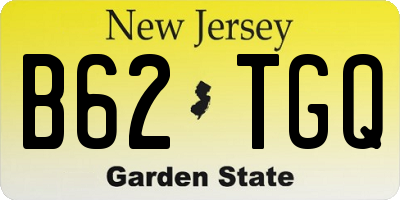 NJ license plate B62TGQ