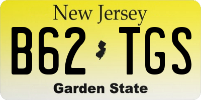 NJ license plate B62TGS